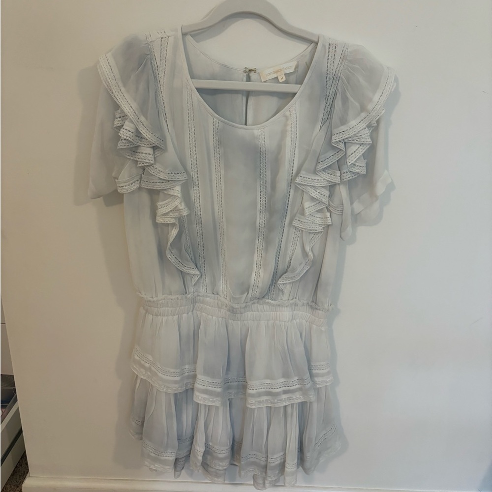 Loveshackfancy blue natasha dress size medium